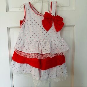 Savannah Polka Dot Coral and White Kids Set